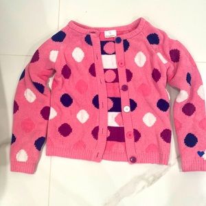 Hanna Andersson cardigan pink and blue very thick size 10 (150)